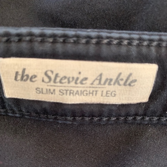 Adriano Goldschmied AG The Stevie Ankle Slim Black Straight Leg Jeans - Picture 11 of 16